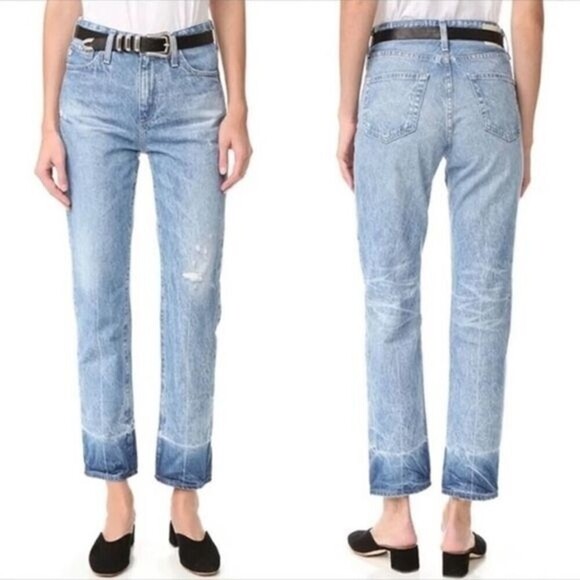 AG The Phoebe High Rise Slim Straight Leg Jeans  - Picture 1 of 11